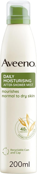 Aveeno Daily Moisturising After-Shower Mist 200ml – Fast Absorbing Hydration Spray for Sensitive Skin