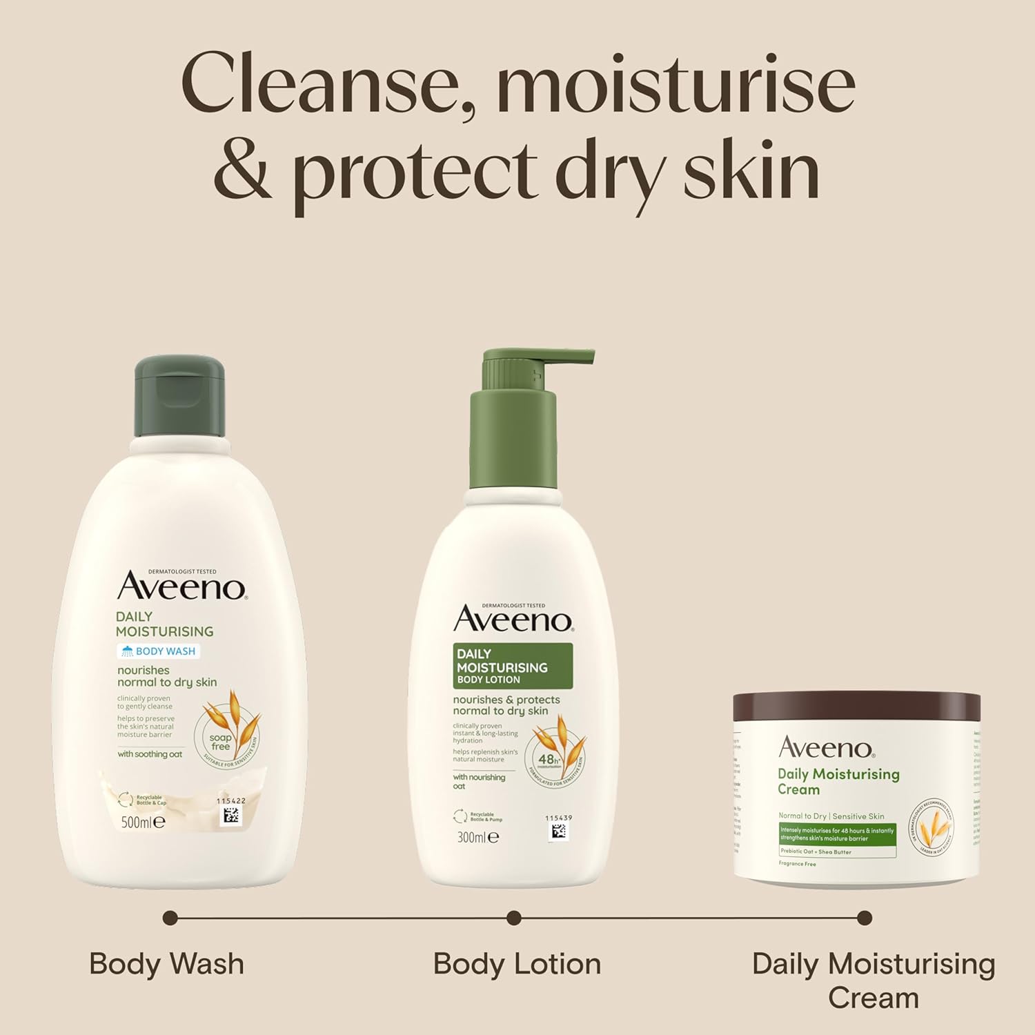 Aveeno Daily Moisturising After-Shower Mist 200ml – Fast Absorbing Hydration Spray for Sensitive Skin