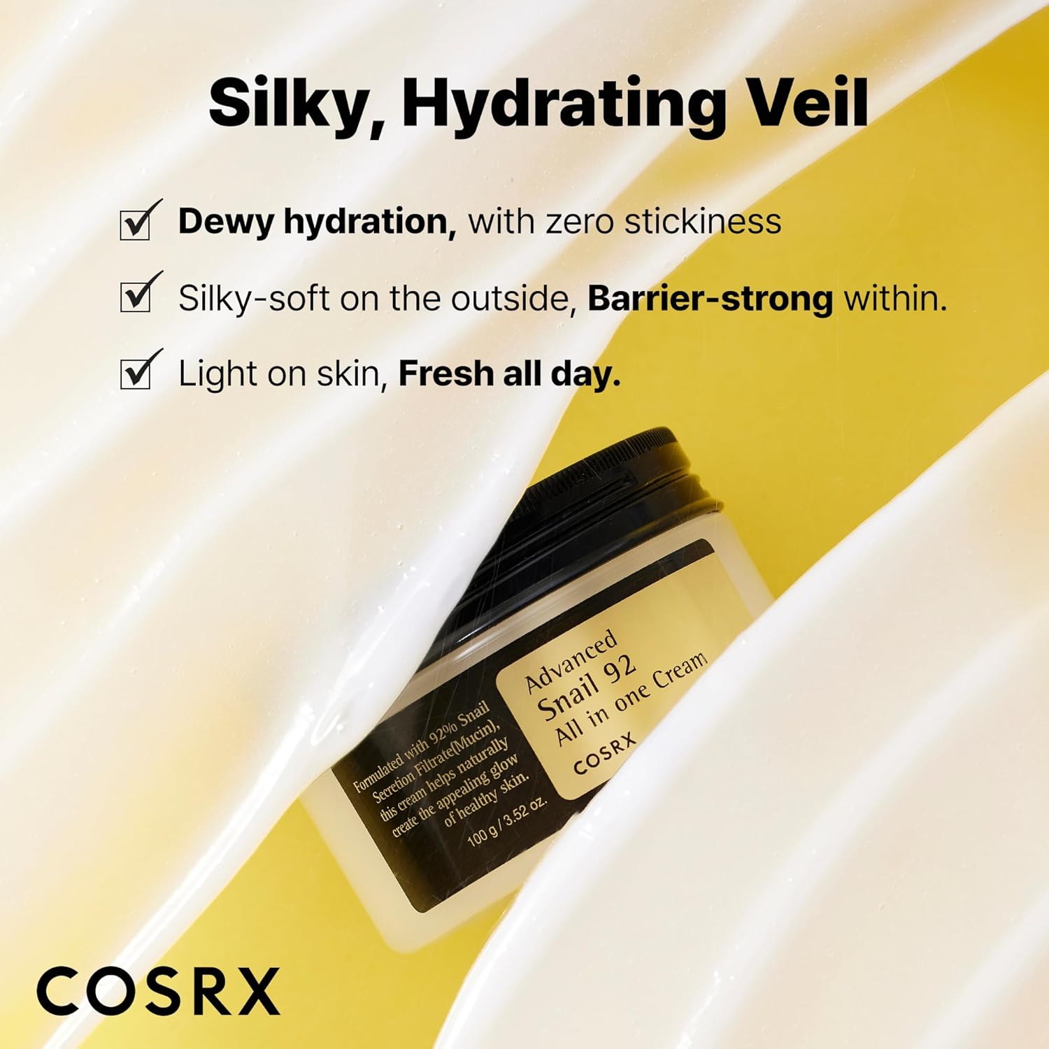 COSRX Advanced Snail 92 All In One Cream 100g – Hydrating & Skin Conditioning Face Cream