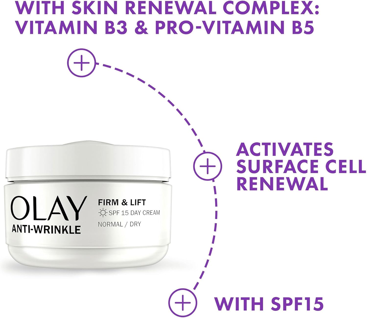 Olay Anti-Wrinkle Firm & Lift Day Cream SPF 15 50ml – For Normal & Dry Skin