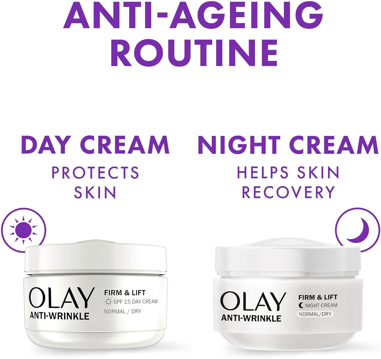 Olay Anti-Wrinkle Firm & Lift Day Cream SPF 15 50ml – For Normal & Dry Skin