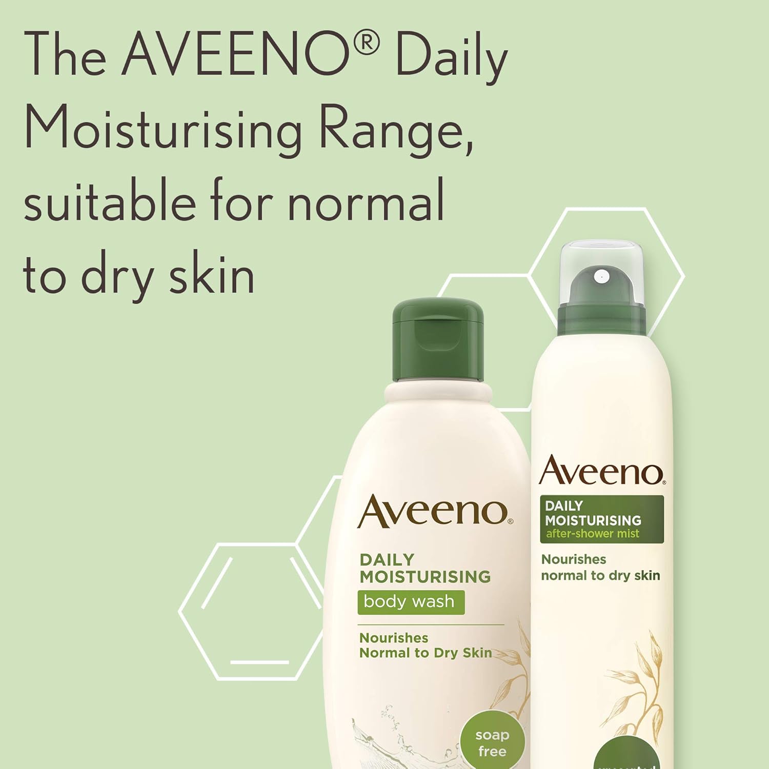 Aveeno Daily Moisturising After-Shower Mist 200ml – Fast Absorbing Hydration Spray for Sensitive Skin